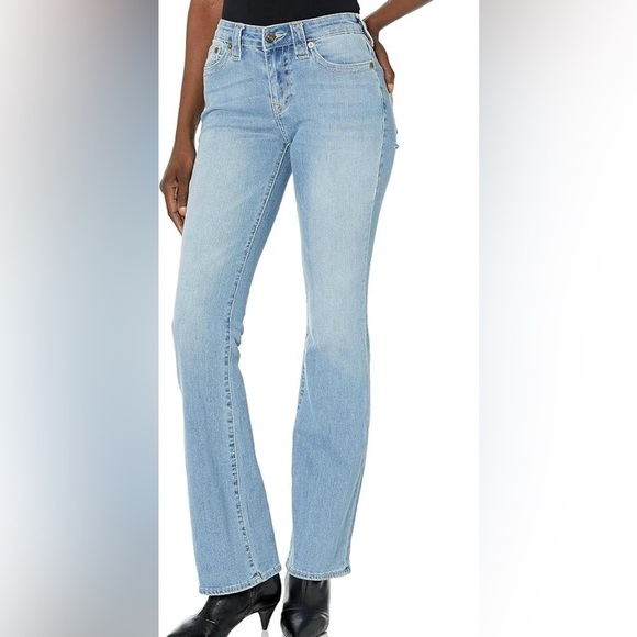 True Religion Women’s Size 27 Becca Mid Rise Bootcut Stud Stretch Jeans NEW - Picture 2 of 16